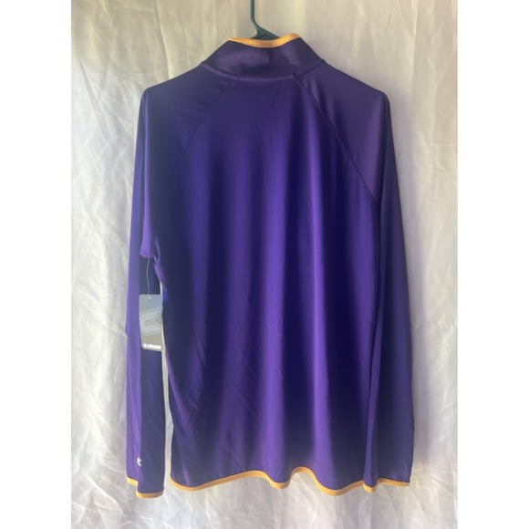 Colosseum Men's 1/4 Zip Pullover Shirt Med East Carolina University‎ NWT Purple - Picture 5 of 6